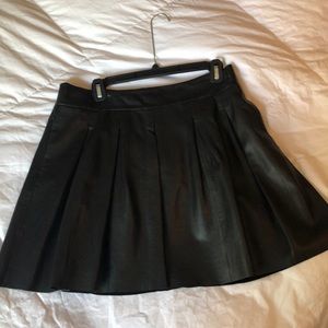 Leather mini skirt